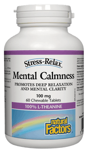 Natural Factors Stress-Relax&trade; Mental Calmness, 100mg, 60 chewable tabs