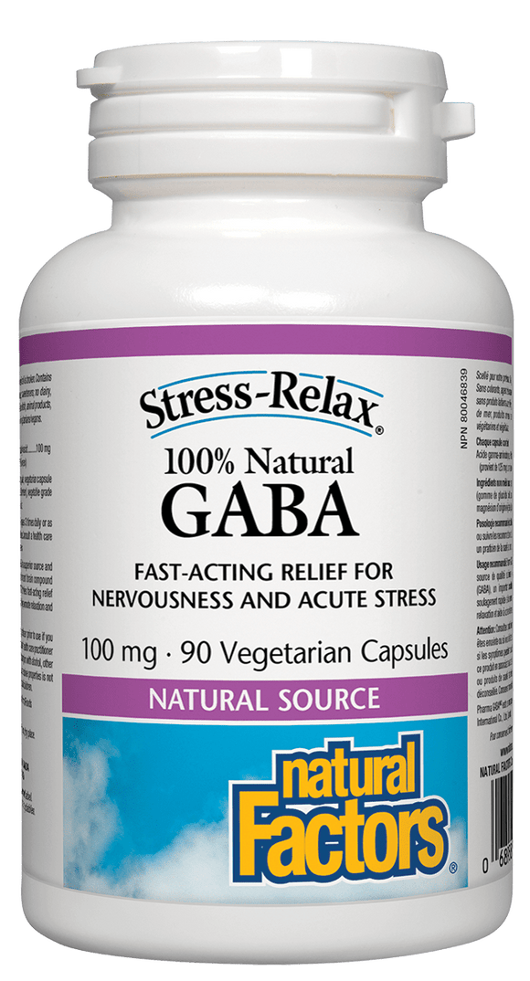 Stress-Relax™ 放松抗压100%纯天然 γ-丁氨基酪酸, 90颗