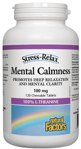 Natural Factors Stress-Relax&trade; Mental Calmness, 100mg, 120 chewable tabs