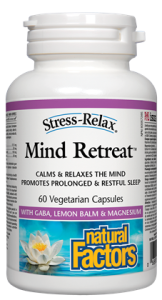 Natural Factors Mind Retreat with GABA, Lemon Balm and Magnesium  60 VCaps