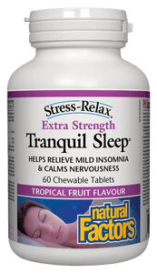 Natural Factors Tranquil Sleep 60 chewable tablets Tropical Fruit Flavour