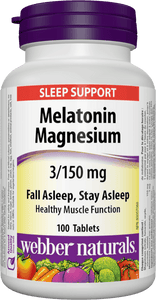 Webber Naturals Melatonin Magnesium 3/150 mg 100 tablets