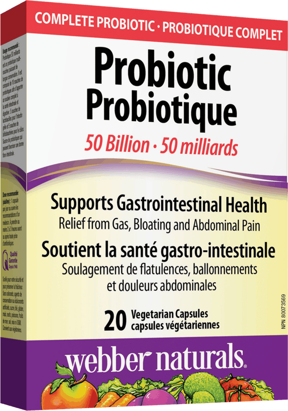Webber Naturals Probiotic 50 Billion 20 veg capsules