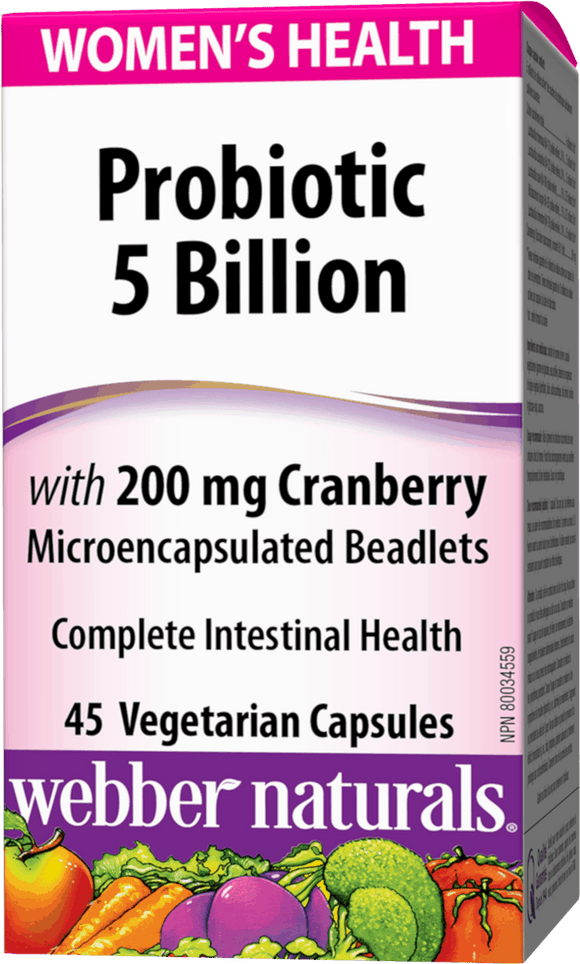 Webber Naturals Women's Multi Probiotic with Cranberry, 45 capsules