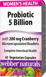 Webber Naturals Women's Multi Probiotic with Cranberry, 45 capsules