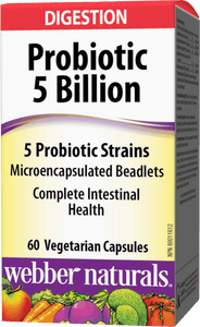 Webber Naturals Complete Probiotic 5 Billion, 5 Multi Strains, 60 capsules