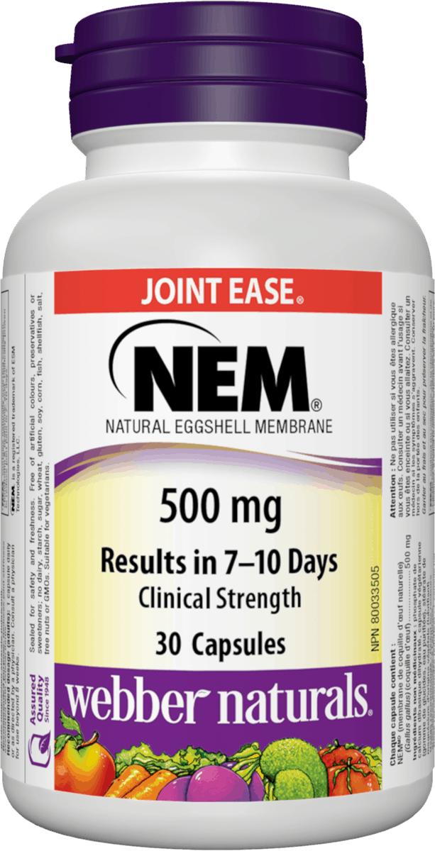 Webber Naturals NEM® (Natural Eggshell Membrane) 500 mg, 30vcaps