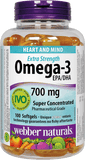 Webber Naturals Omega-3 強效型，700毫克 EPA/DHA， 100軟膠囊