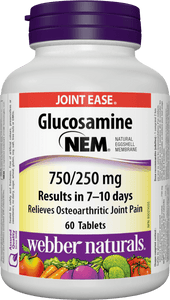 三重強度硫酸氨基葡萄糖，含NEM®天然蛋殼膜，750/250毫克，60錠