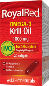 Webber Naturals Royal Red Omega-3 Krill Oil, 1000mg, 30 softgels