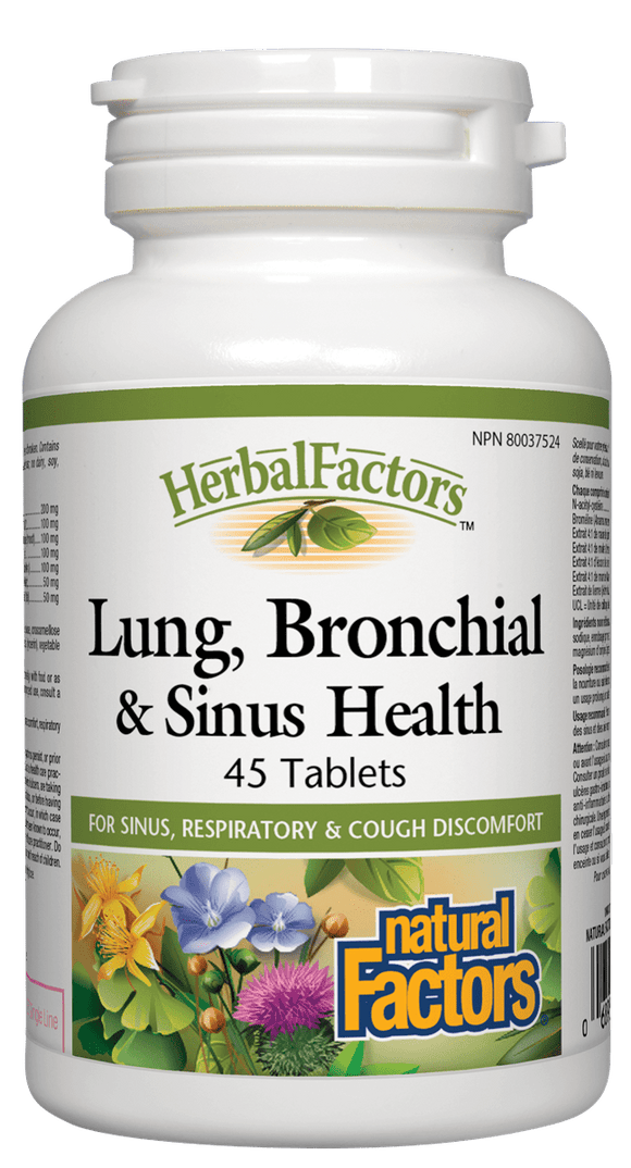 Natural Factors Lung, Bronchial & Sinus Health, 45 tabs
