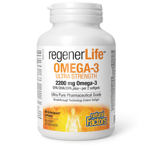 Natural Factors RegenerLife 魚油 OMEGA-3 2200 毫克，90 粒軟膠囊