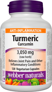 Webber Naturals Turmeric Curcumin 3050mg(raw Herb), 120 vcaps