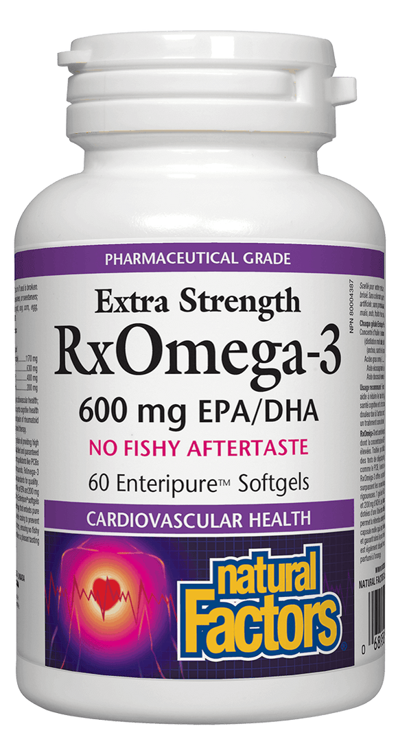Natural Factors RxOmega-3 Factors, Extra Strength, 60 softgels
