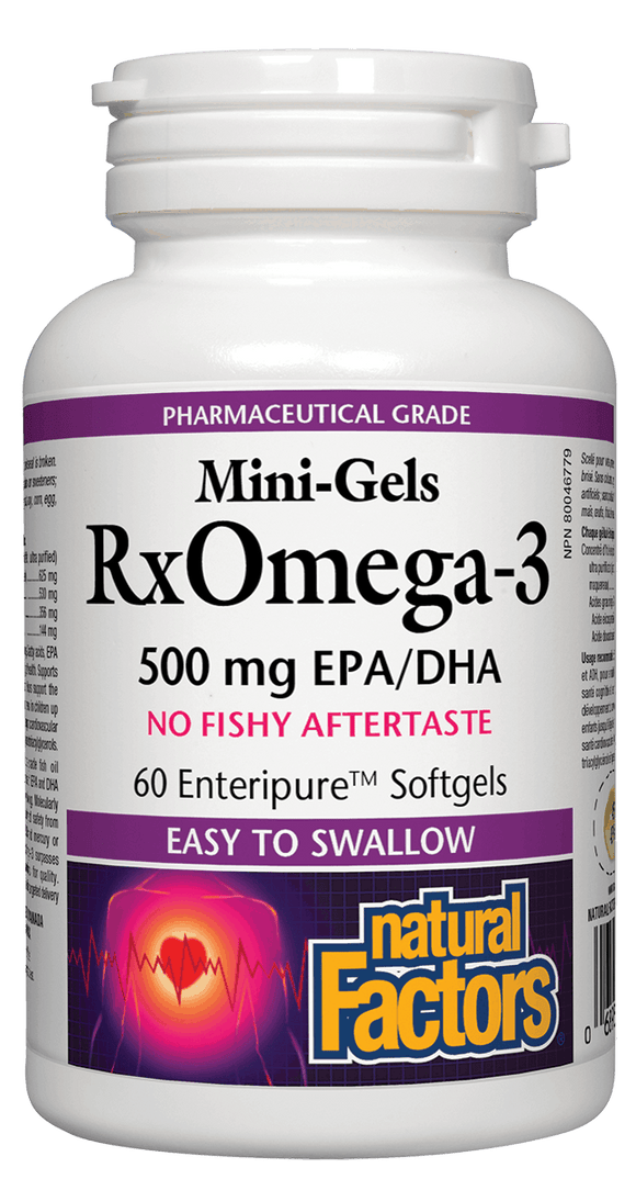 Natural Factors RxOmega-3 Mini Gels 500 mg 60's
