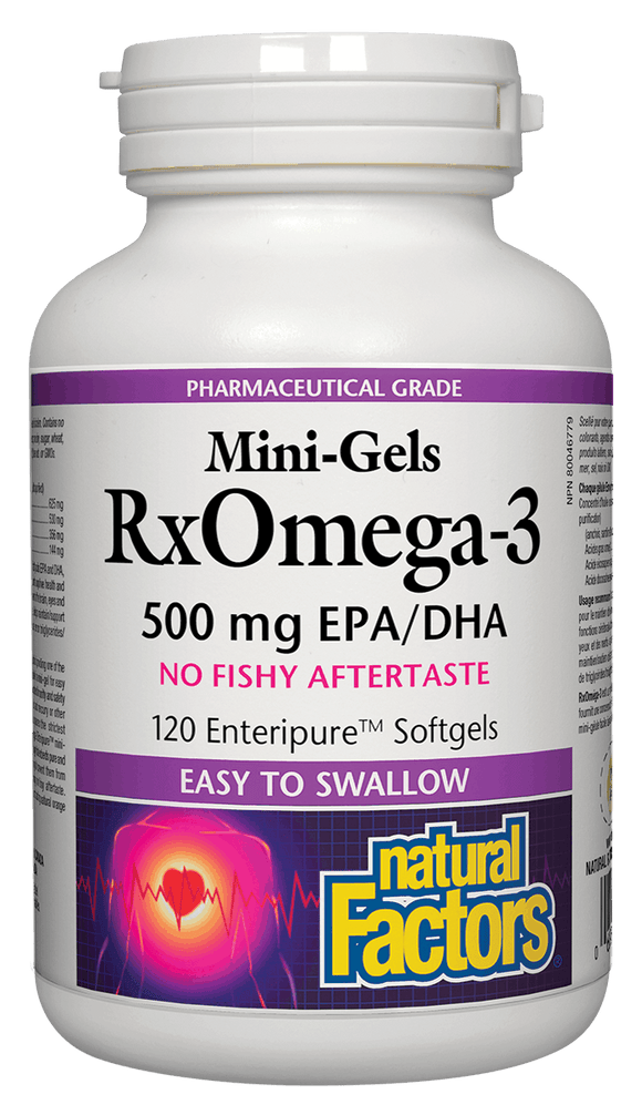 Natural Factors RxOmega-3 Mini Gels 500 mg 120's