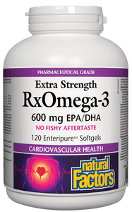 Natural Factors RxOmega-3 Factors, Extra Strength, 120 softgels