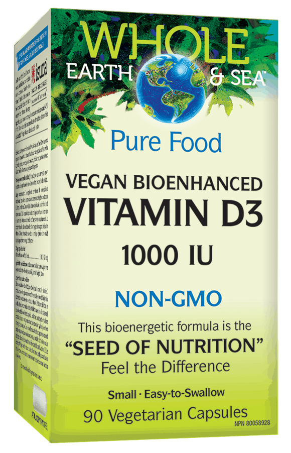 NF Whole Earth & Sea Beet Vegan Bioenhanced Vitamin D3 1000 IU, 90 Vegetarian Capsules