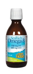 Natural Factors SeaRich 歐米伽Omega-3 ,750毫克EPA+500毫克DHA，椰子口味，200毫升