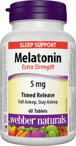 Webber Naturals Melatonin Time Release 5 mg, 60 tabs