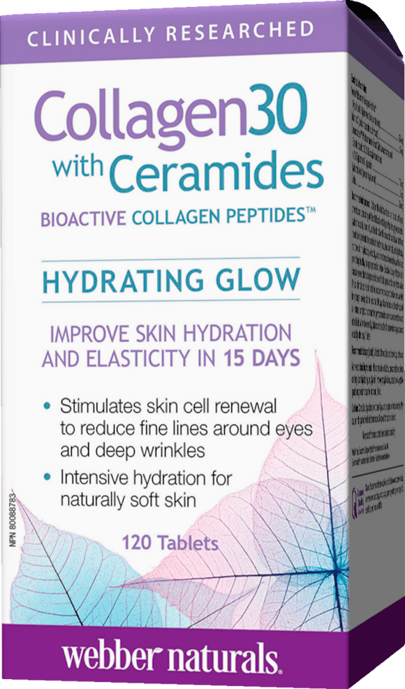 Webber Naturals Collagen30 with Ceramides Bioactive Collagen Peptides 120 tabs