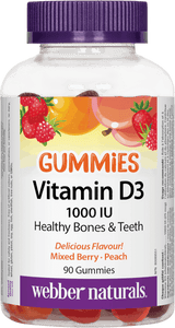 Webber Naturals Vitamin D3 Gummies 1000 IU - 90 gummies