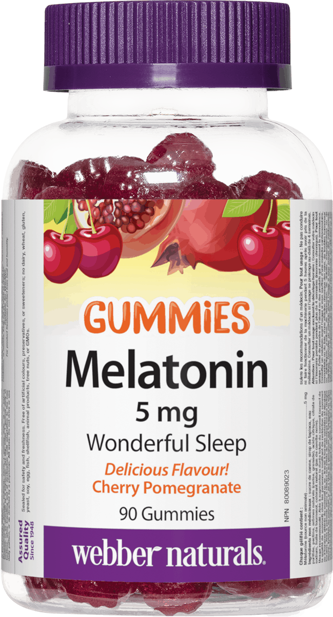 Webber Naturals Melatonin 5 mg Gummies - Cherry 90's