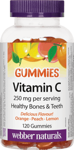 Webber Naturals Vitamin C 250 mg per serving Orange 120 Gummies