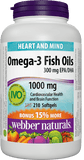 Webber Naturals Omega-3魚油，1000mg,  優惠裝210粒軟膠囊