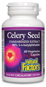 Natural Factors Celery Seed Extract, 60  vegetarian capsules