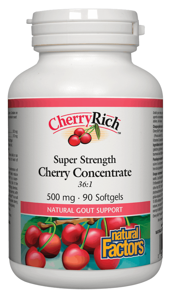 CherryRich™緩解痛風櫻桃萃取，500毫克，90粒軟膠囊