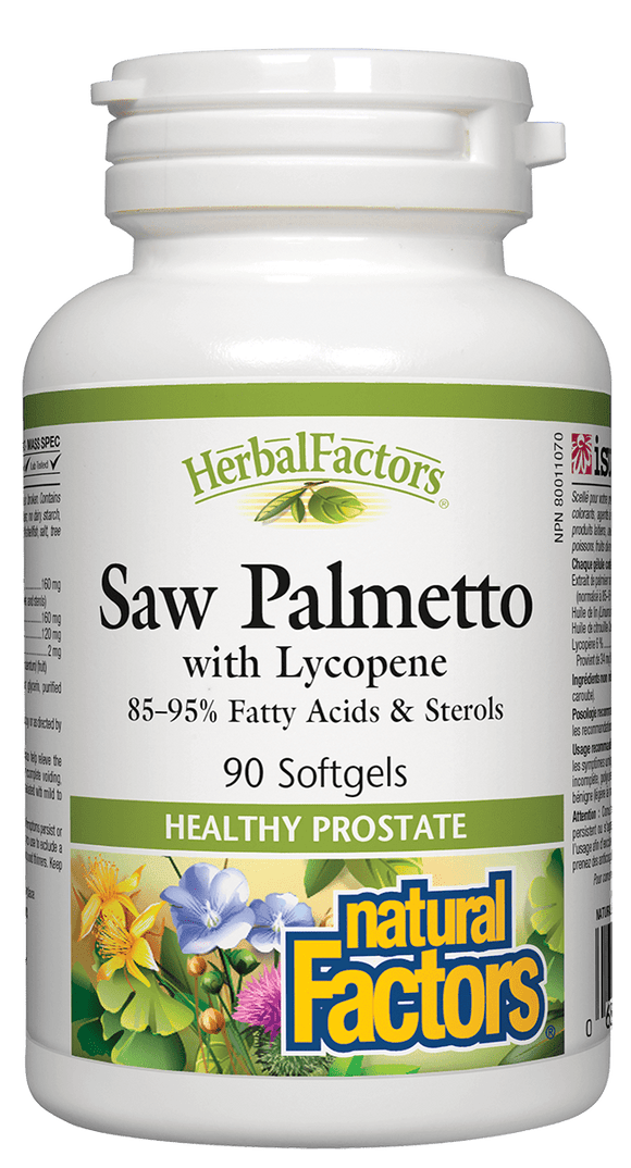 Natural Factors Saw Palmetto w/Lycopene 90 softgels