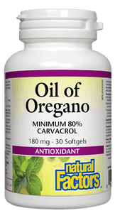 Natural Factors Organic Oil of Oregano, 180mg, 30 softgels