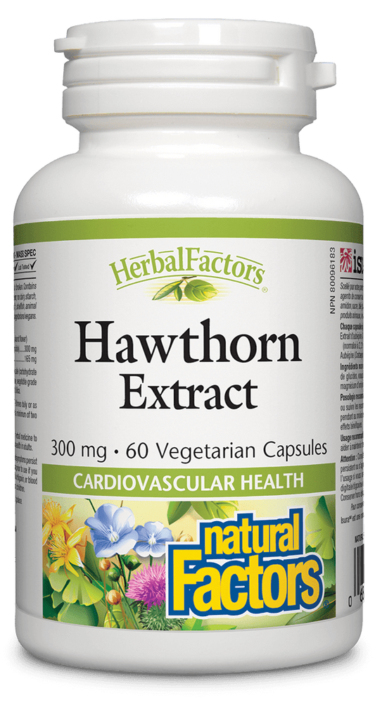 Natural Factors 心血管健康山楂萃取 300毫克，60粒素食胶囊
