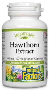Natural Factors Hawthorn Extract 300 mg, 60 Vegetarian Capsules