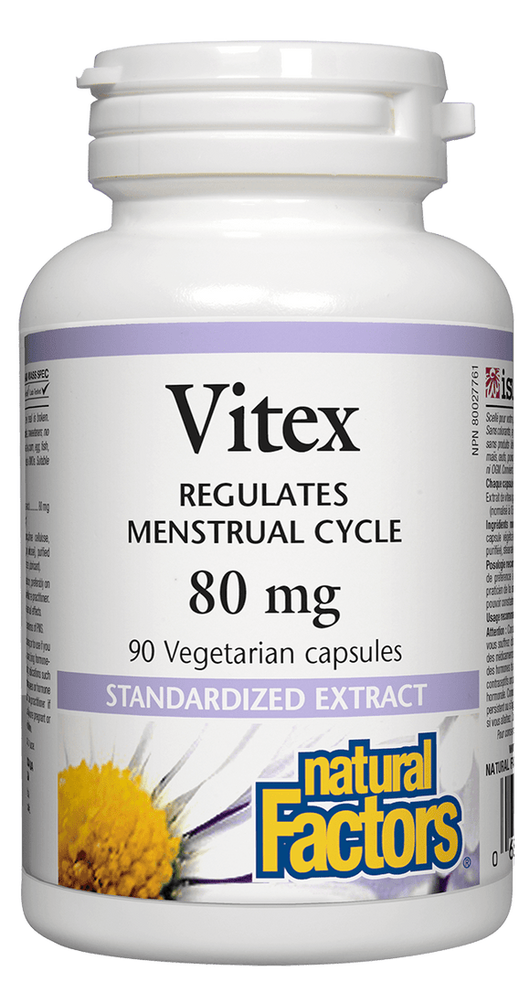 Natural Factors Vitex Standardized Extract, 80mg, 90 vcapsules