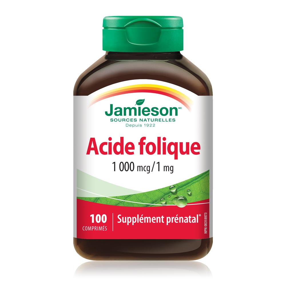 Jamieson Folic Acid 1,000 mg 100 tablets