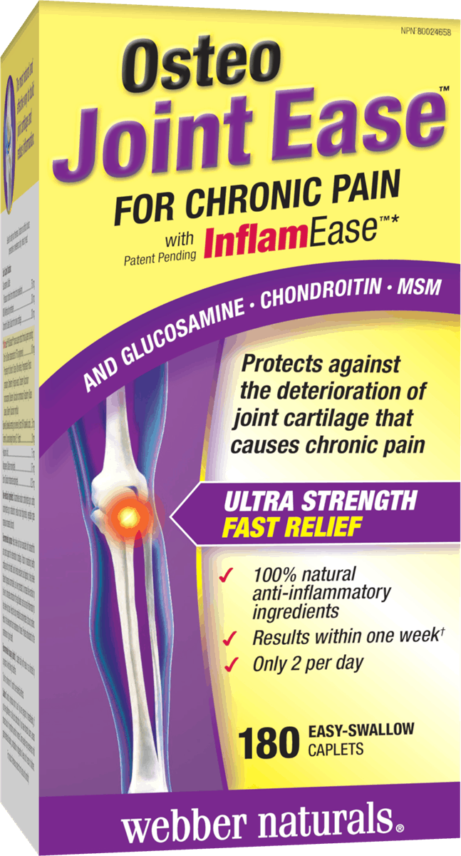 Webber Naturals Osteo Joint Ease with InflamEase™ 180 caplets Canada