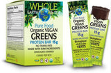 Whole Earth & Sea Pure Food Organic Vegan Greens Protein Bar 15g x 6 Bars