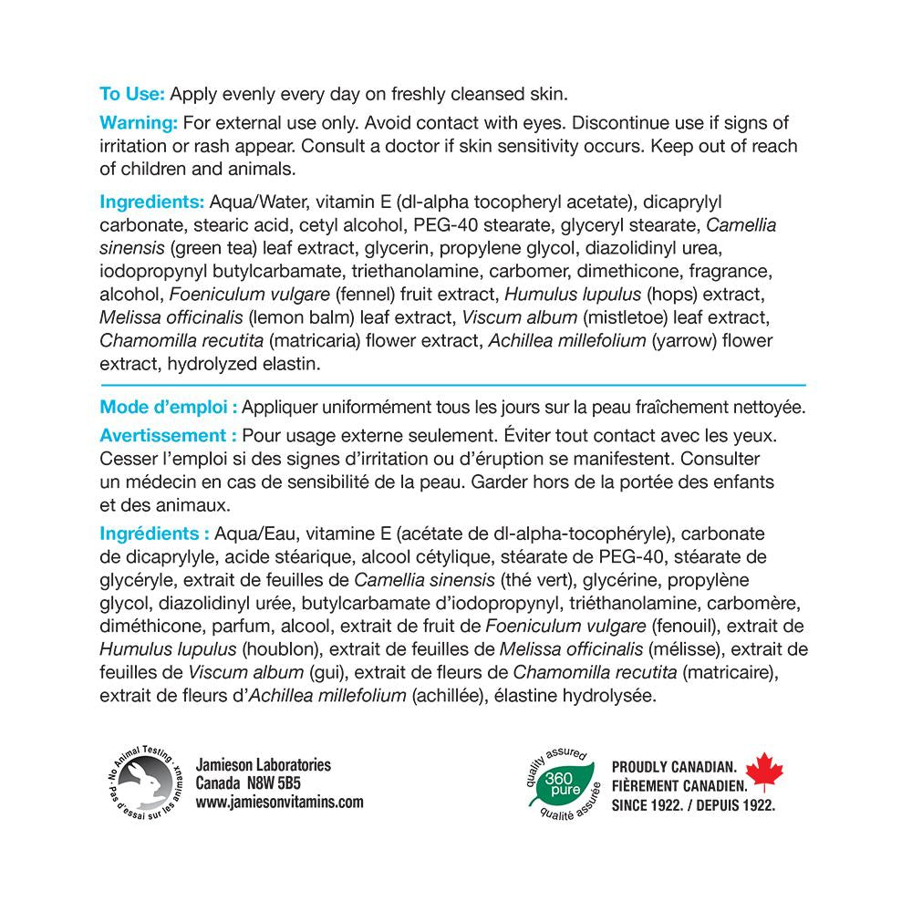 Jamieson Vitamin E Deep Nourishing Day Cream ingredients
