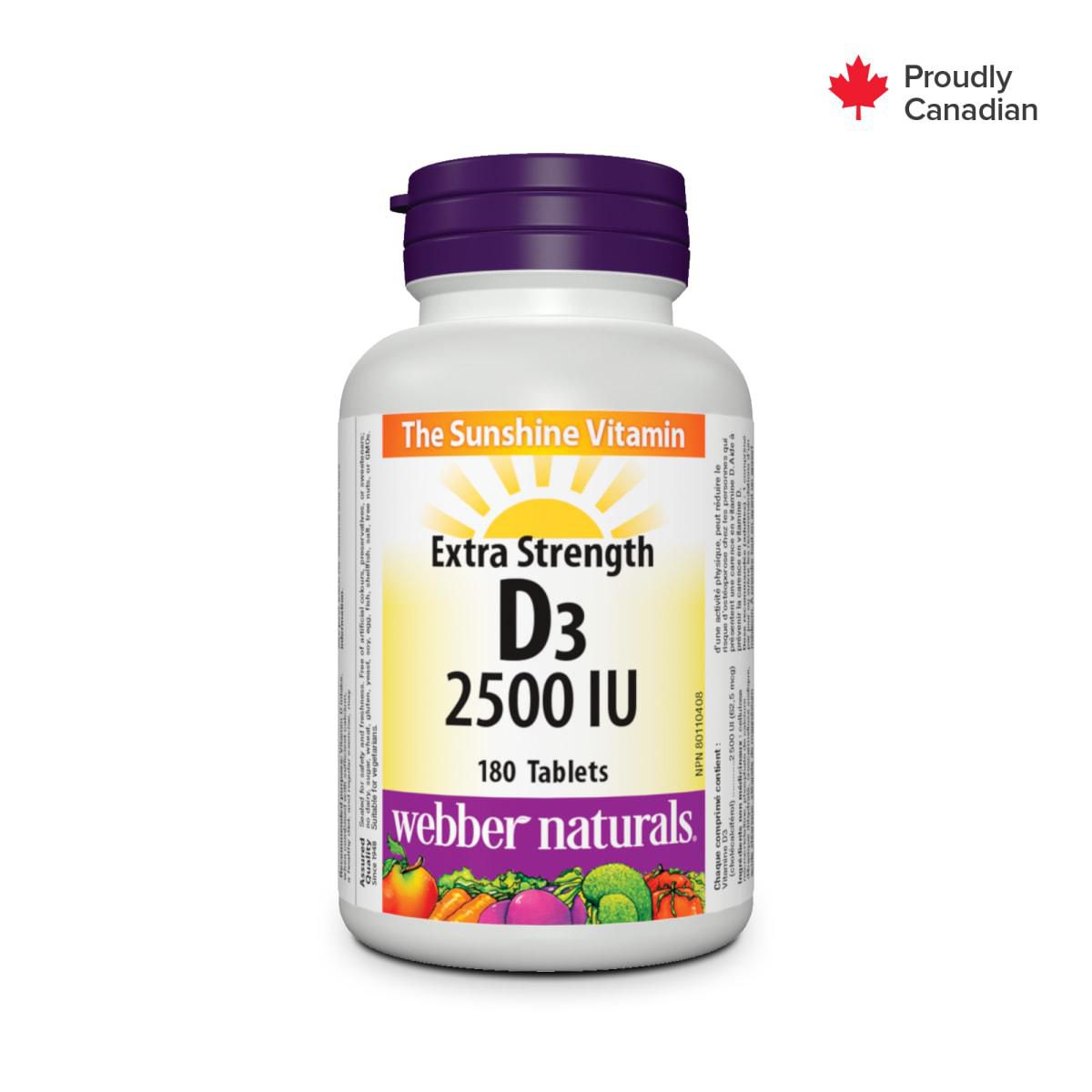 Webber Naturals Extra Strength D3 180 softgels