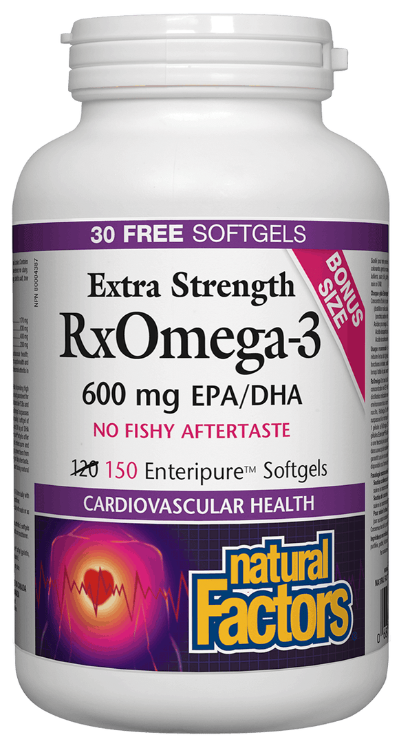 [加量裝] RxOmega-3 高含量魚油，120粒軟膠囊+30粒免費送