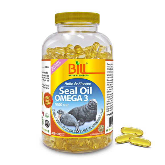 Bill Naturals Seal Oil Omega-3, 1000mg, 320 softgels
