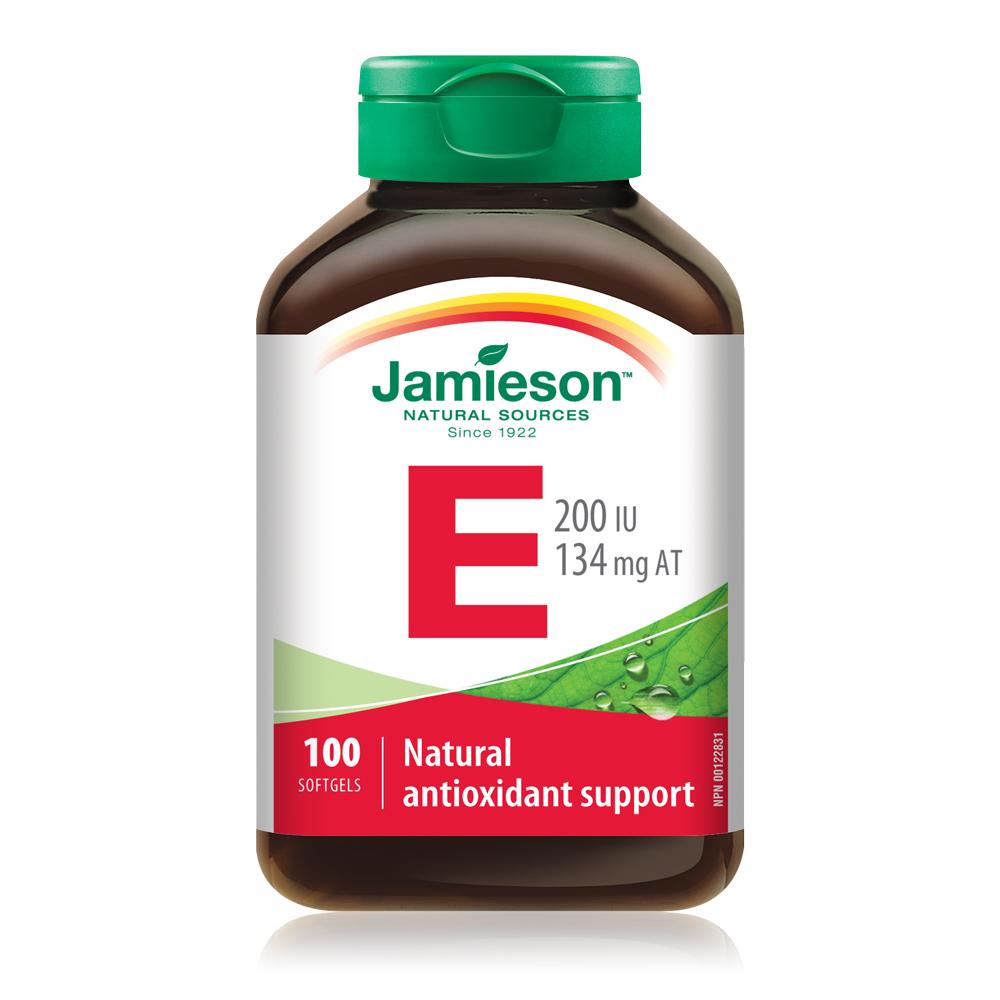 Jamieson Vitamin E 200IU, 100 softgels 健美生
