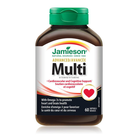 Jamieson Advanced Multi + Cardiovascular and Cognitive Support, 60 softgels