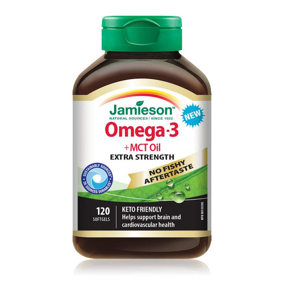 Jamieson 超強 Omeag-3 + MCT 油，120 粒軟膠囊