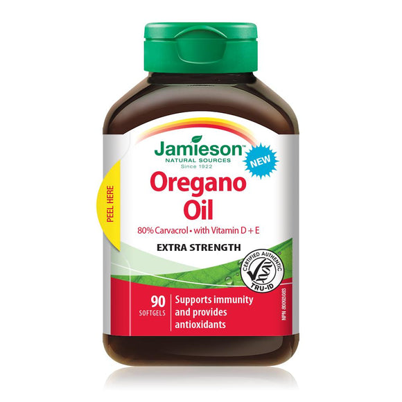 Jamieson 强效牛至油，含维生素D+E，90粒软胶囊