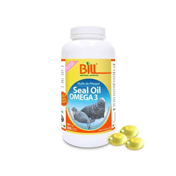 Bill Naturals Seal Oil Omega-3, 500mg, 500 softgels