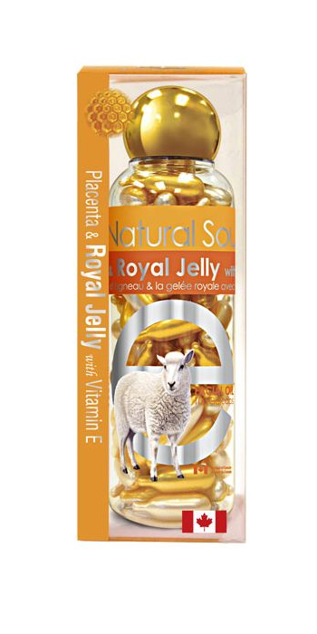 Bill Natural Sources Lamb Placenta Facial Moisturizer with Royal Jelly & Vitamin E, 100 Gelcaps