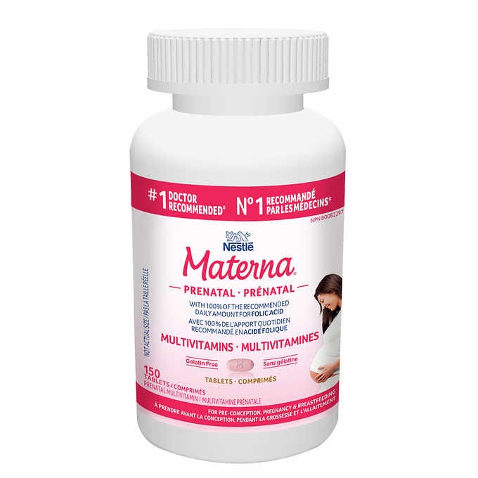 Nestle Materna Prenatal/Postpartum 150 tablets Canadian label